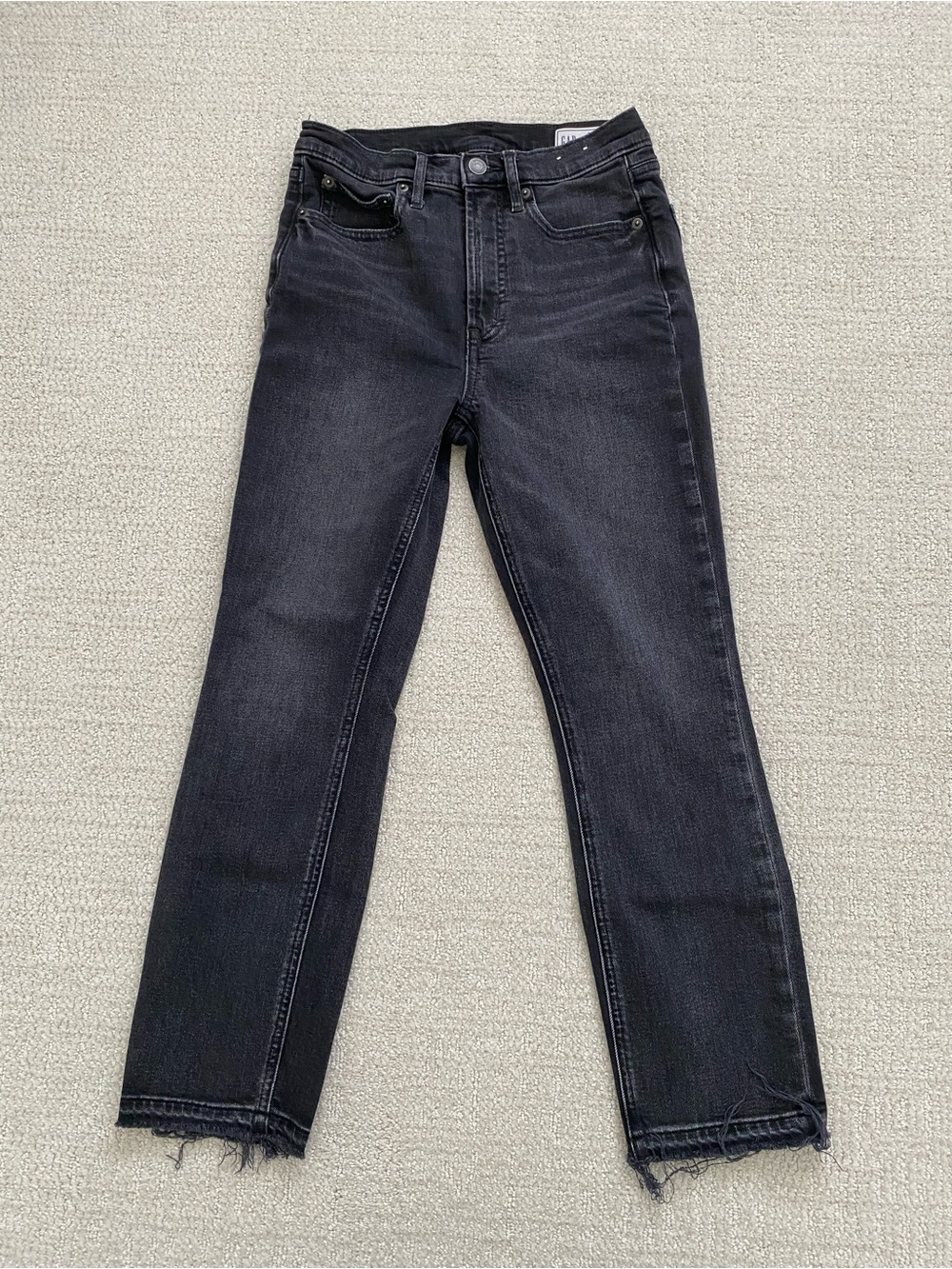 GAP Vintage Slim High Rise Jeans in Charcoal Black Size 26 Short